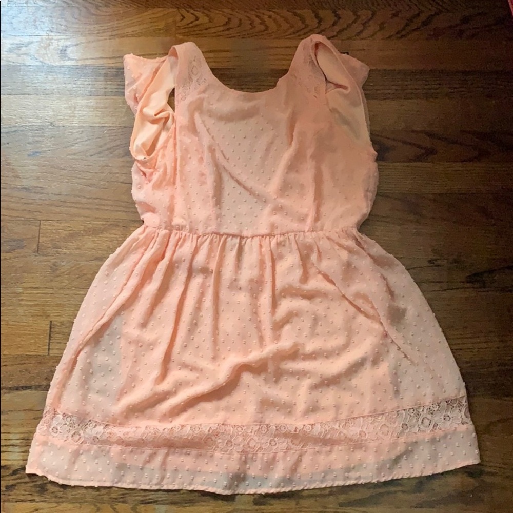 Pink lace forever 21 silky dress